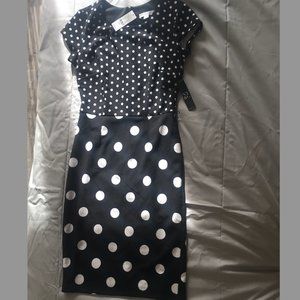 NY Co Vintage Style Polkadot Dress New With Tags